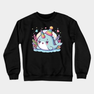 Colorful Narwal Crewneck Sweatshirt